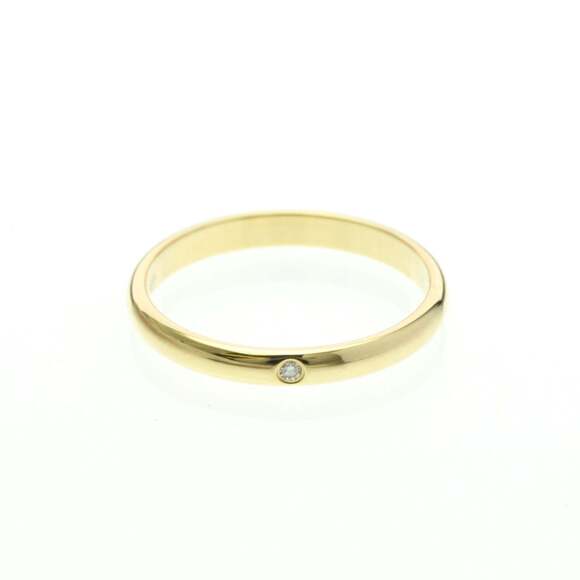 CARTIER Jewelry - Cartier 1895 Wedding Ring With 1 Diamond Yellow Gold (18K) Fashion Diamond Ba...